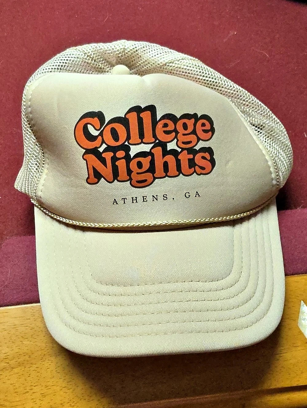 College Nights Athens GA Trucker Hat Like New